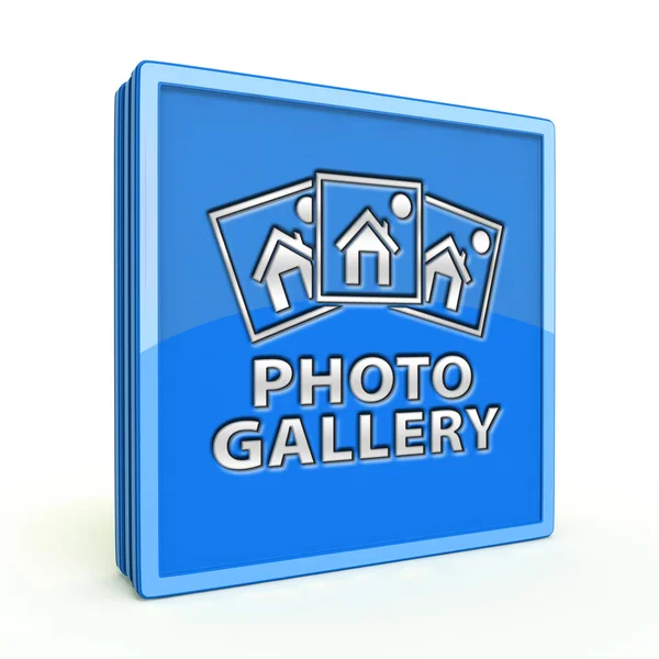 白い背景の上の写真ゲーラリー正方形アイコン — ストック写真