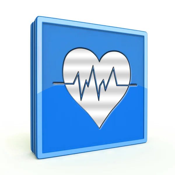 Heart square icon on white background — Stock Photo, Image