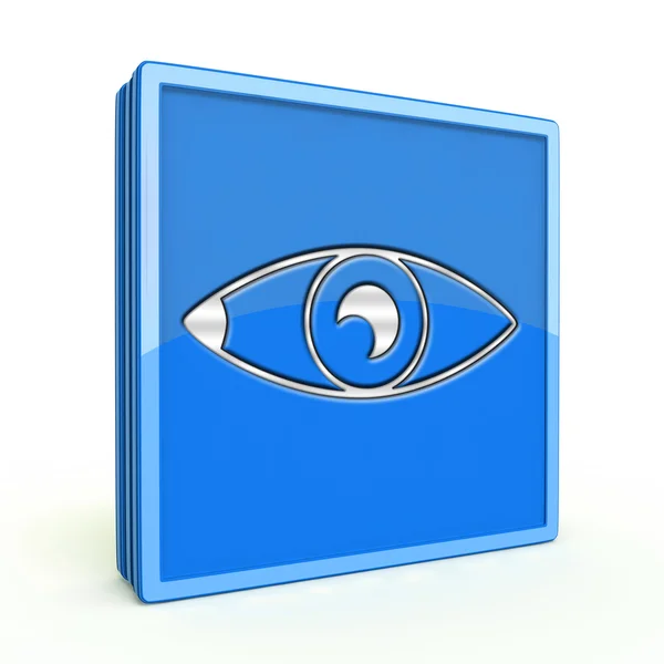 Vierkante pictogram van een oog op witte achtergrond — Stockfoto