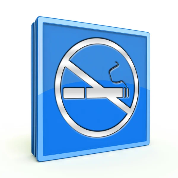 Sigaret vierkante pictogram op witte achtergrond — Stockfoto