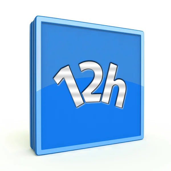 12 hours square icon on white background — Stock Photo, Image