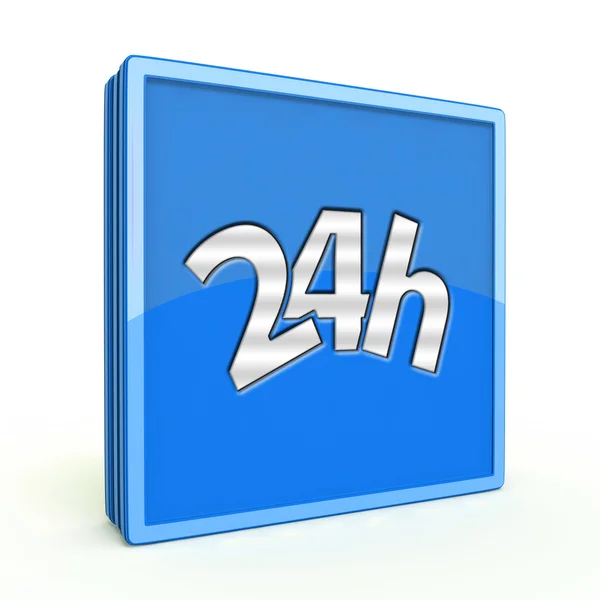 24 hours square icon on white background — Stock Photo, Image