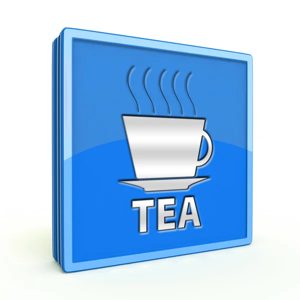 Tea square icon on white background — Stock Photo, Image