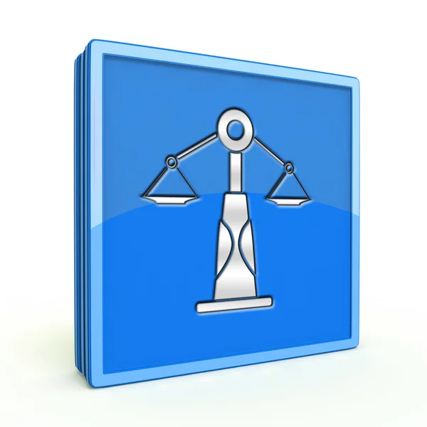 Törvény négyzet alakú ikon a fehér háttér — Stock Fotó
