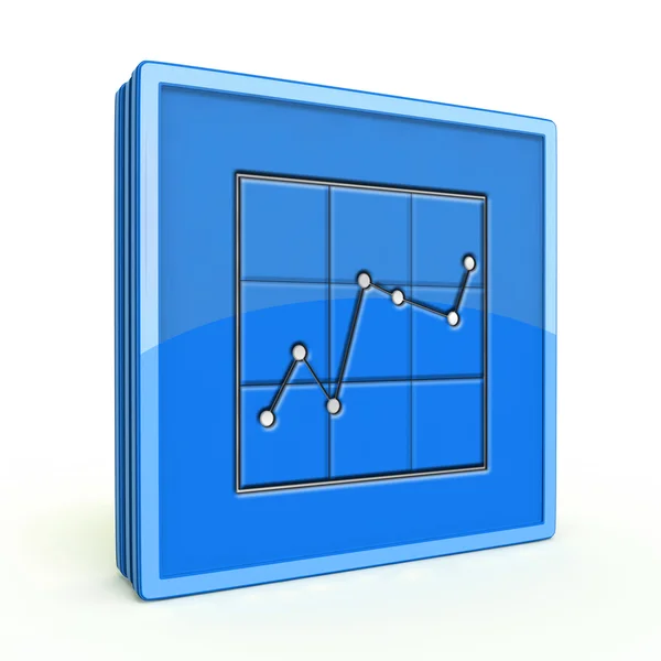 白い背景のデータ分析の正方形のアイコン — ストック写真