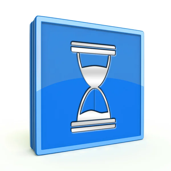 Hourglass square icon on white background — Stock Photo, Image