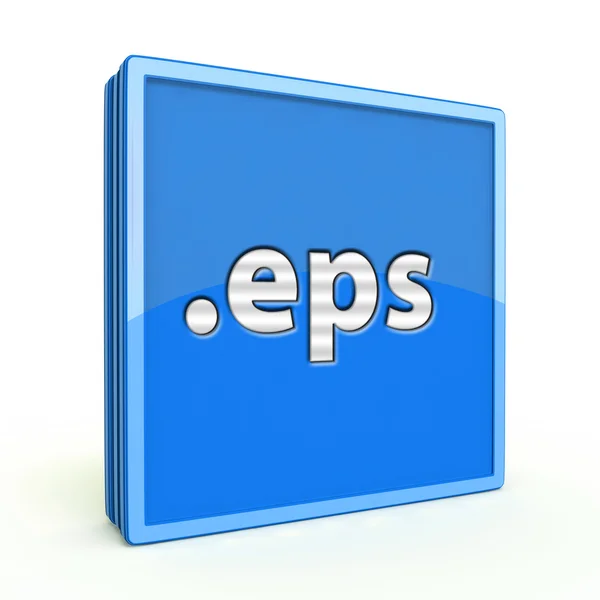 Icono cuadrado de Eps sobre fondo blanco — Foto de Stock