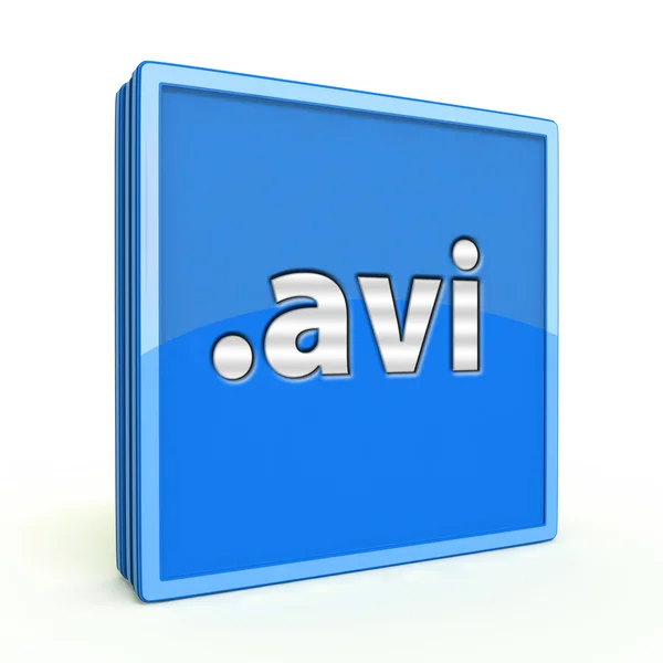 AVI fyrkantiga ikonen på vit bakgrund — Stockfoto