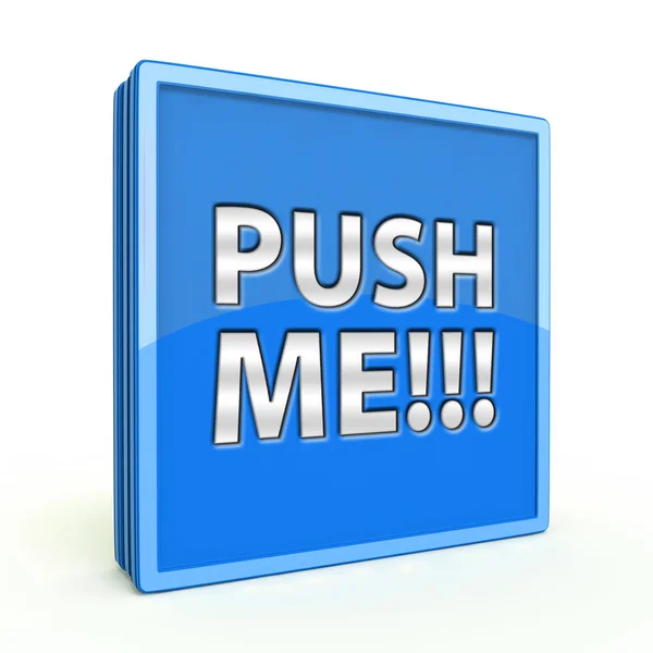 Push me square icon on white background — Stock Photo, Image