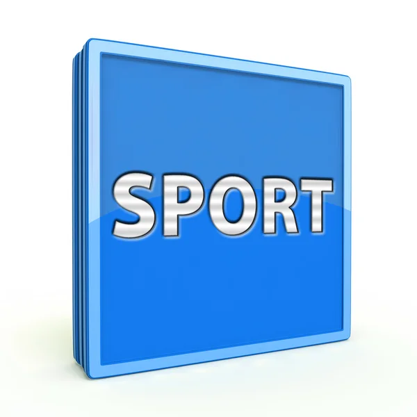 Sport vierkante pictogram op witte achtergrond — Stockfoto
