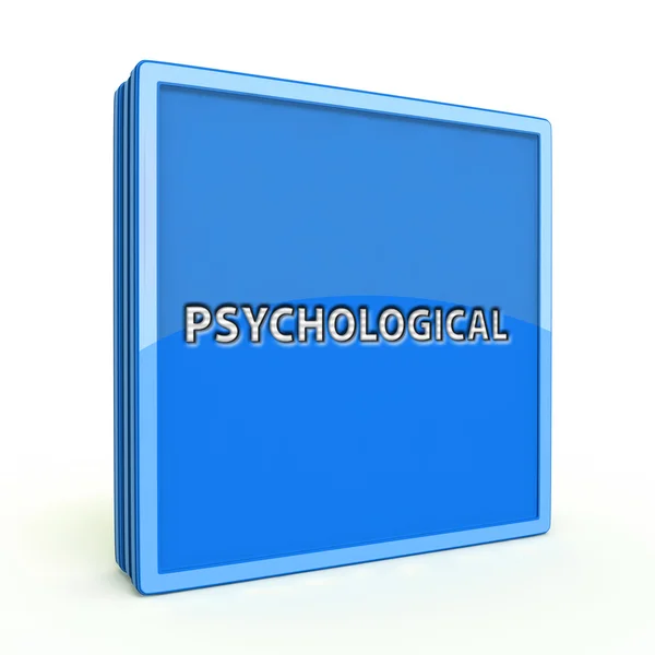Psychologiczne ikona kwadrat na białym tle — Zdjęcie stockowe