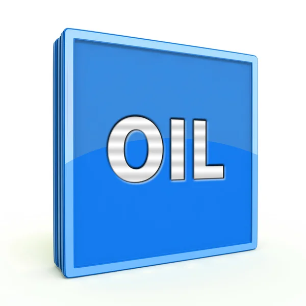 Olja fyrkantiga ikonen på vit bakgrund — Stockfoto
