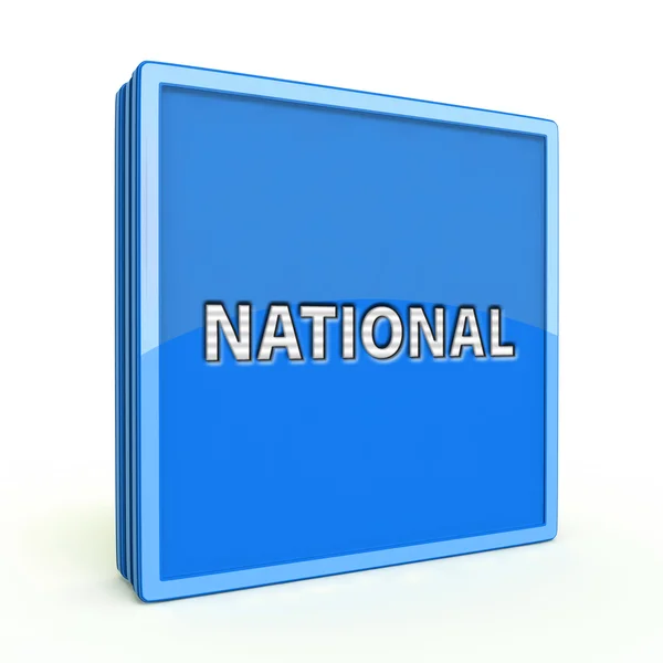Krajowych ikona kwadrat na białym tle — Zdjęcie stockowe