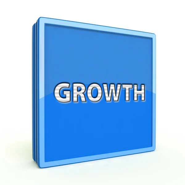 Ícone quadrado de crescimento no fundo branco — Fotografia de Stock