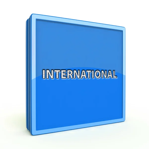 Internationales quadratisches Symbol auf weißem Hintergrund — Stockfoto