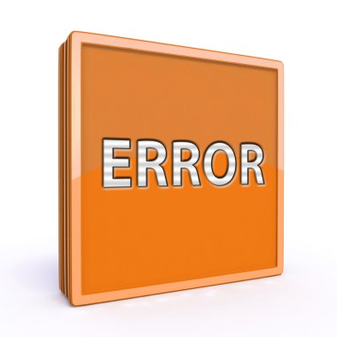 Beyaz arka planda hata kare simgesi