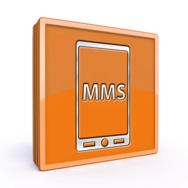 Mms square icon on white background — Stock Photo, Image