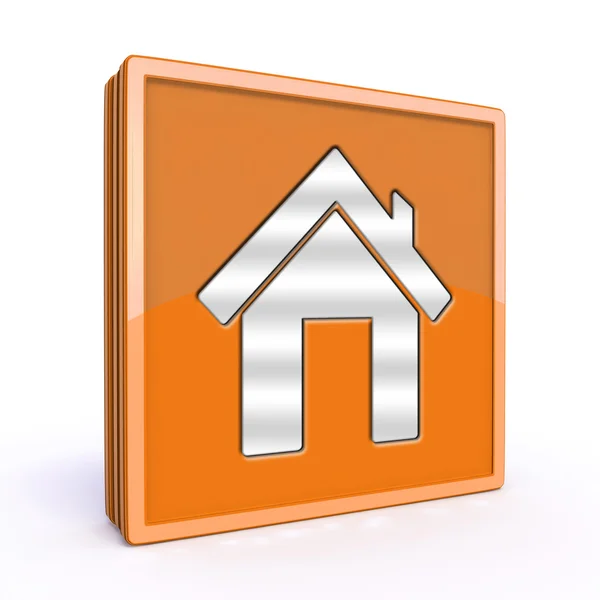 Home square icon on white background — Stock Photo, Image