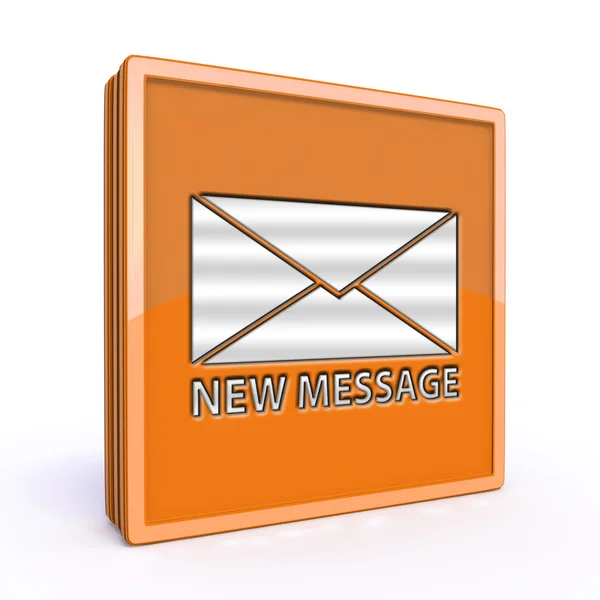 New message square icon on white background — Stock Photo, Image