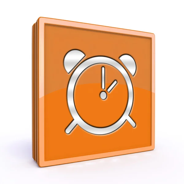 Alarm square icon on white background — Stock Photo, Image