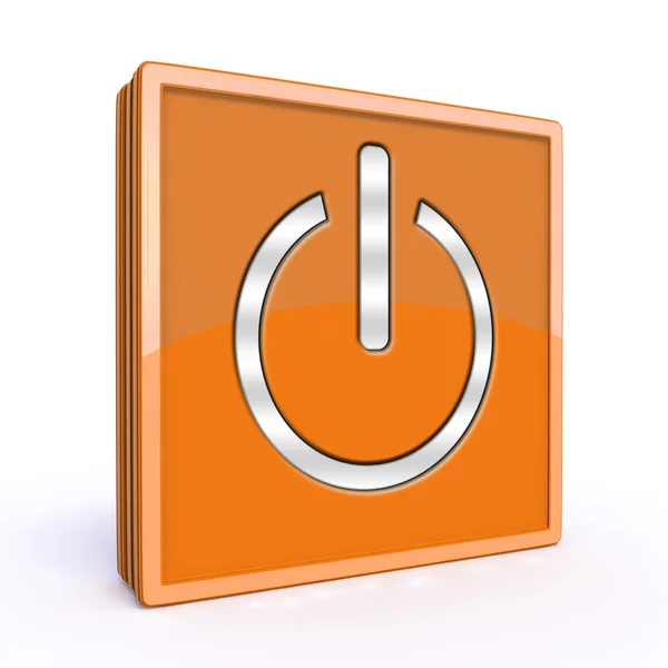 Power square icon on white background — Stock Photo, Image