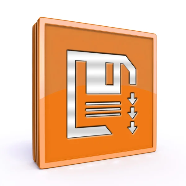 Quadratisches Symbol auf weißem Hintergrund speichern — Stockfoto