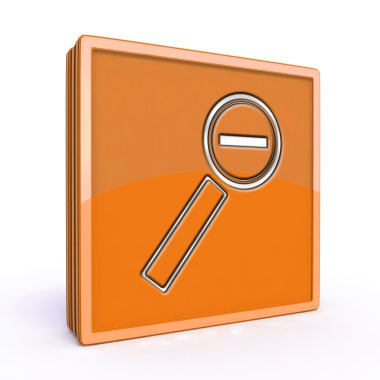 Kare simgesi beyaz arka plan üzerinde yakınlaştırma