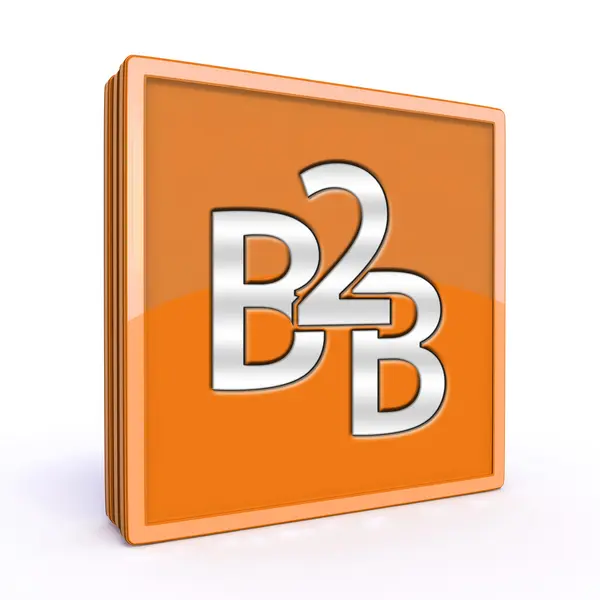 B2B square icon on white background — Stock Photo, Image