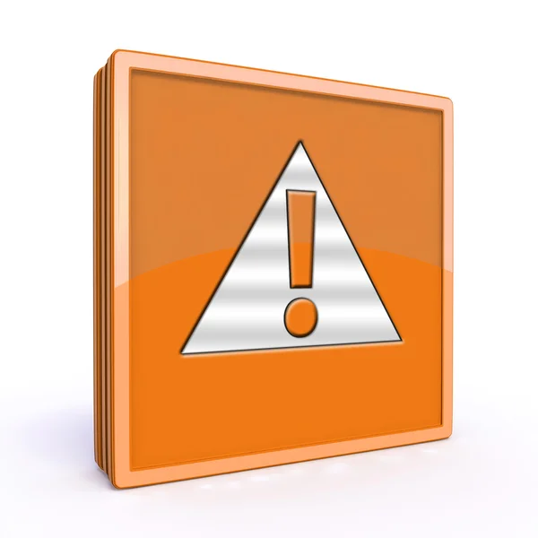 Danger square icon on white background — Stock Photo, Image