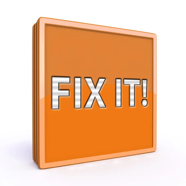 Fix it square icon on white background — Stock Photo, Image