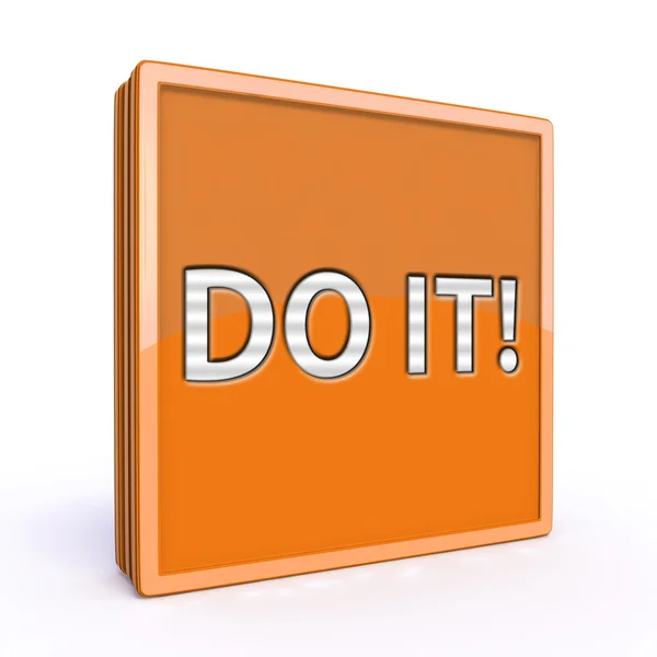 Do it square icon on white background — Stock Photo, Image