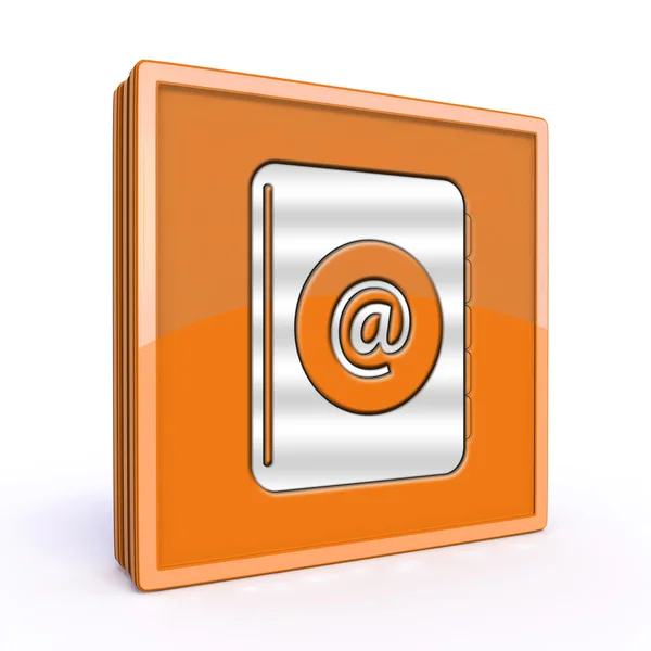 E-Mail quadratisches Symbol auf weißem Hintergrund — Stockfoto