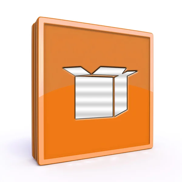 Box square icon on white background — Stock Photo, Image