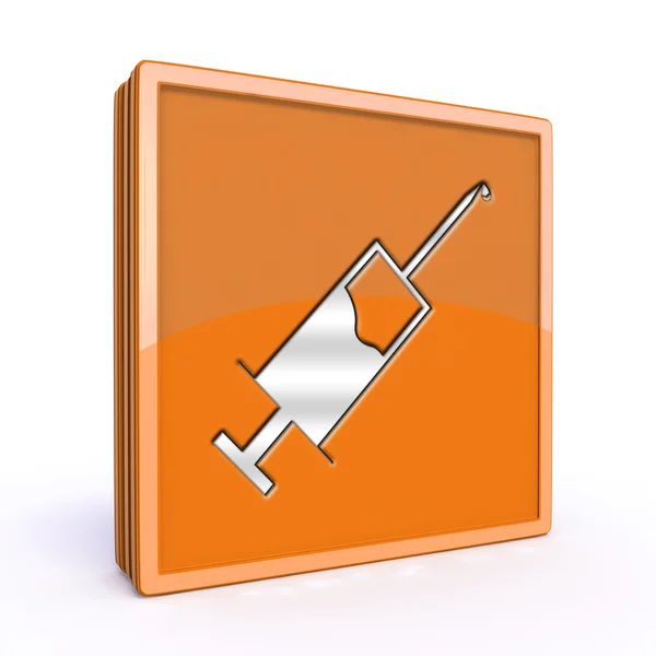 Injection square icon on white background — Stock Photo, Image