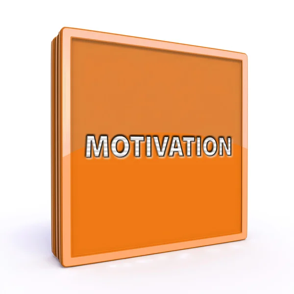 Motivatie vierkante pictogram op witte achtergrond — Stockfoto