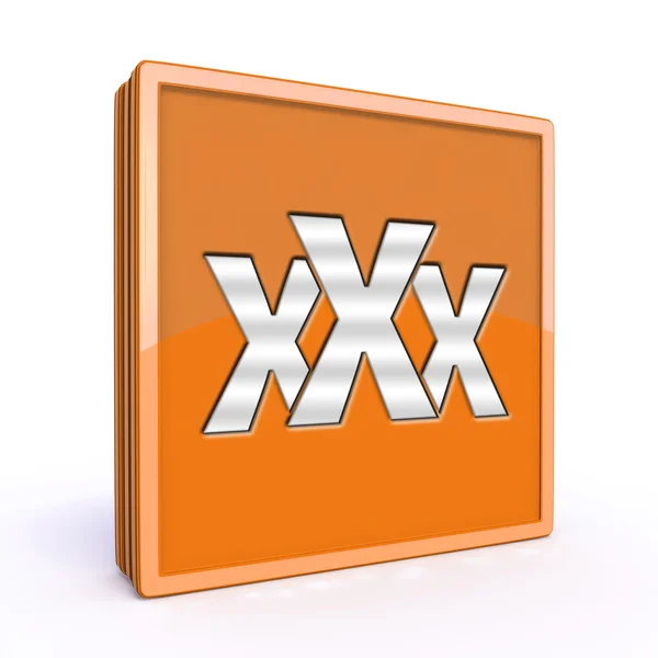 XXX icono cuadrado sobre fondo blanco —  Fotos de Stock