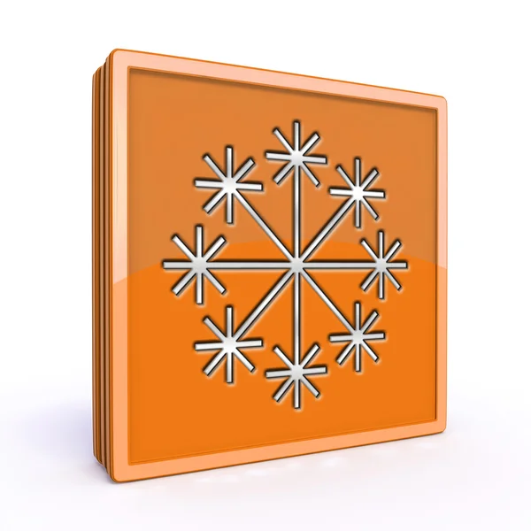 Snow square icon on white background — Stock Photo, Image