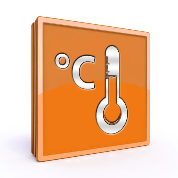 Celsius vierkante pictogram op witte achtergrond — Stockfoto