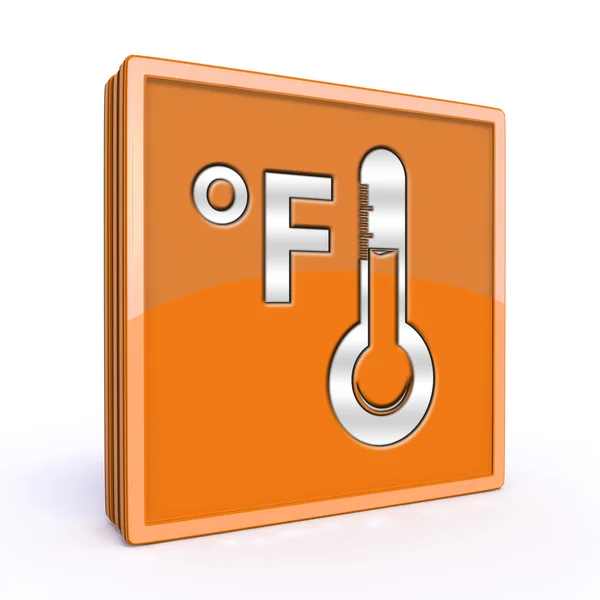 Fahrenheit ikona kwadrat na białym tle — Zdjęcie stockowe