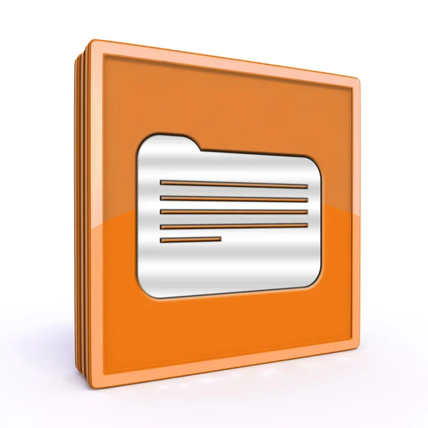 Folder square icon on white background — Stock Photo, Image