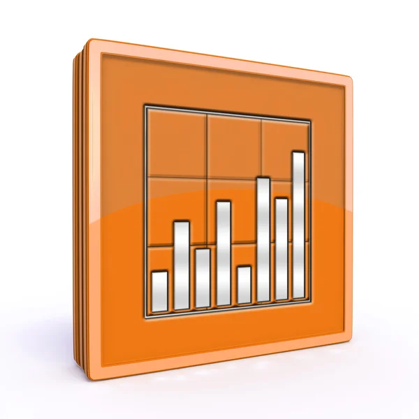 Gegevens analyse vierkante pictogram op witte achtergrond — Stockfoto