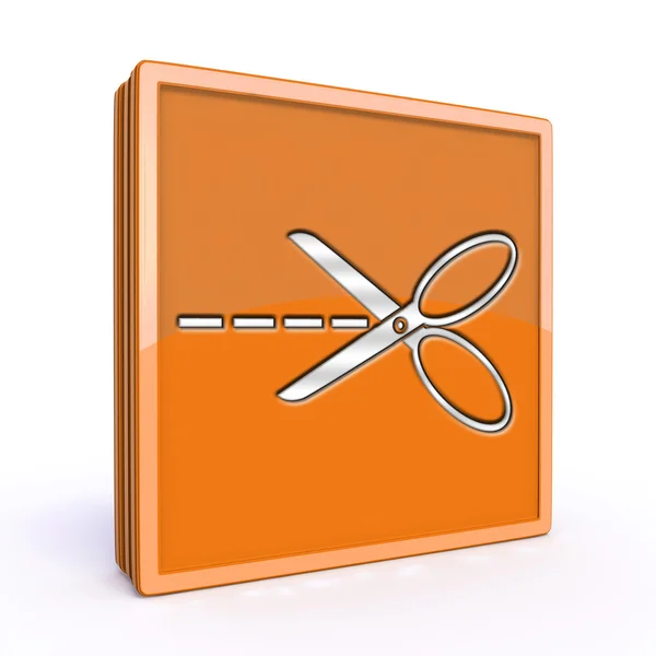 Scissors square icon on white background — Stock Photo, Image