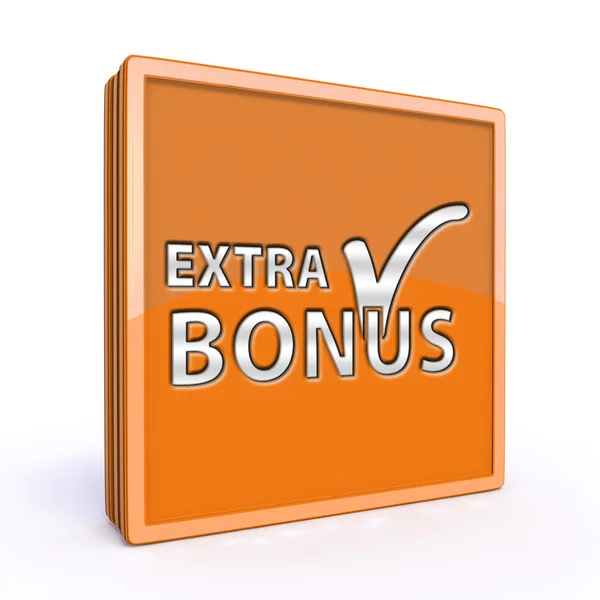 Bonus square icon on white background — Stock Photo, Image