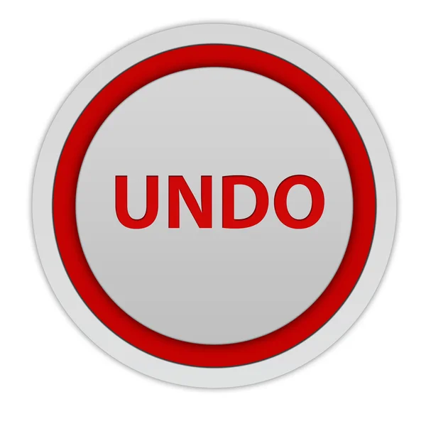 Undo circular icon on white background — Stock Photo, Image