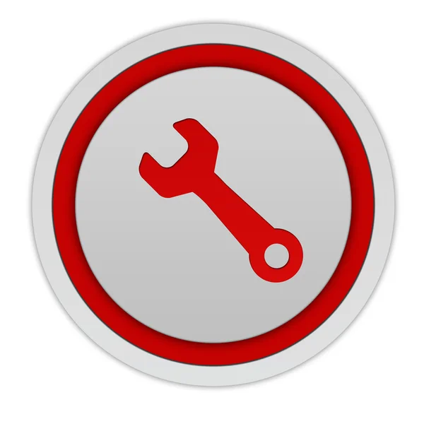 Werkzeuge rundes Symbol auf weißem Hintergrund — Stockfoto