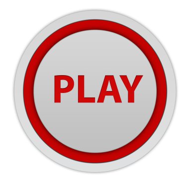 dairesel simgesi beyaz arka plan üzerinde oynamak