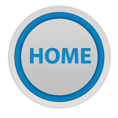 beyaz zemin üzerinde ev dairesel simgesini