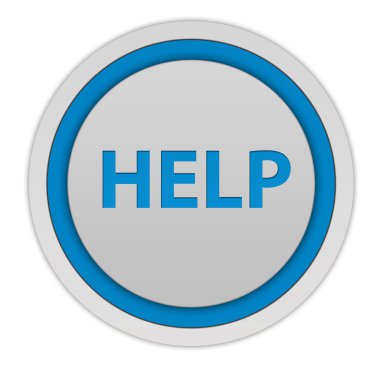 beyaz zemin üzerinde dairesel simgesi yardım