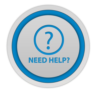 beyaz zemin üzerinde dairesel simgesi yardım