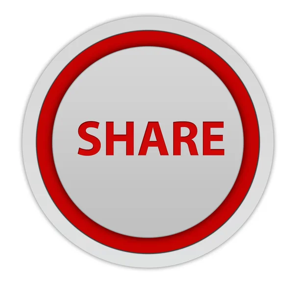Compartilhar ícone circular no fundo branco — Fotografia de Stock